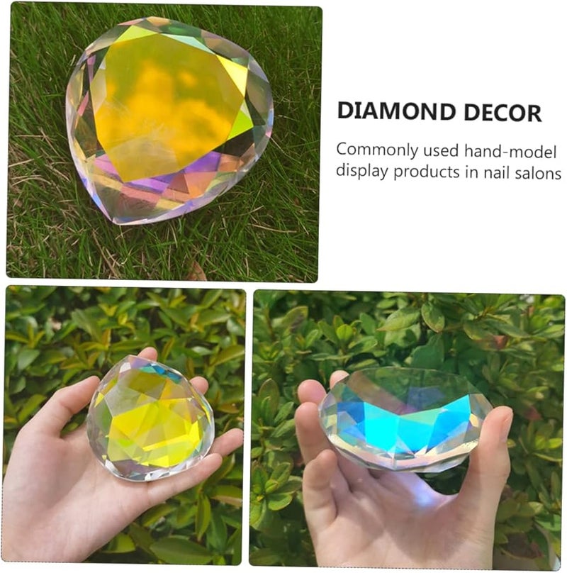 Heart Shape Artificial Diamond Nail Rhinestones Decorative Prop for Nail Salon Display - Image 2